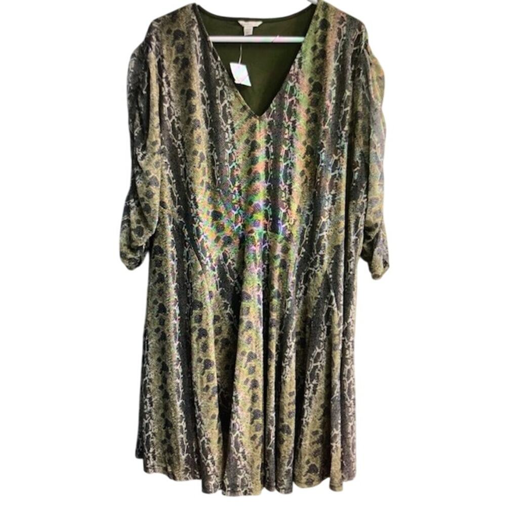 *NWT* Cato Plus Snakeskin Swing Dress -  Plus Size 22/24W